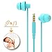 MAXROCK Sleep EarbudsUltra Soft Lightweight Sleep Earphones Headphones with Volume Control and Mic for Insomnia Side Sleeper Snoring Air Travel Meditation Relaxation Acid Blue - Image 4
