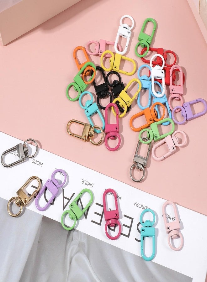 Ymapinc 60PCS Small Metal Lobster Claw Clasps, Colorful Keychain Clasp Swivel Snap with Hooks Mini Buckle Tag Clip Bag Charm Clip for Bag Charms Making Metal Connectors - Image 4