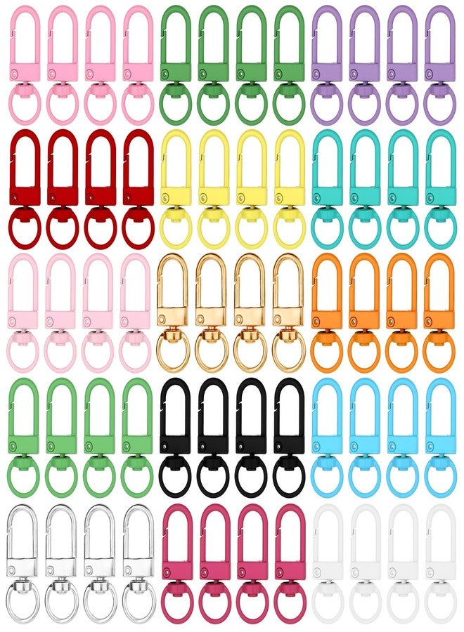 Ymapinc 60PCS Small Metal Lobster Claw Clasps, Colorful Keychain Clasp Swivel Snap with Hooks Mini Buckle Tag Clip Bag Charm Clip for Bag Charms Making Metal Connectors - Image 1
