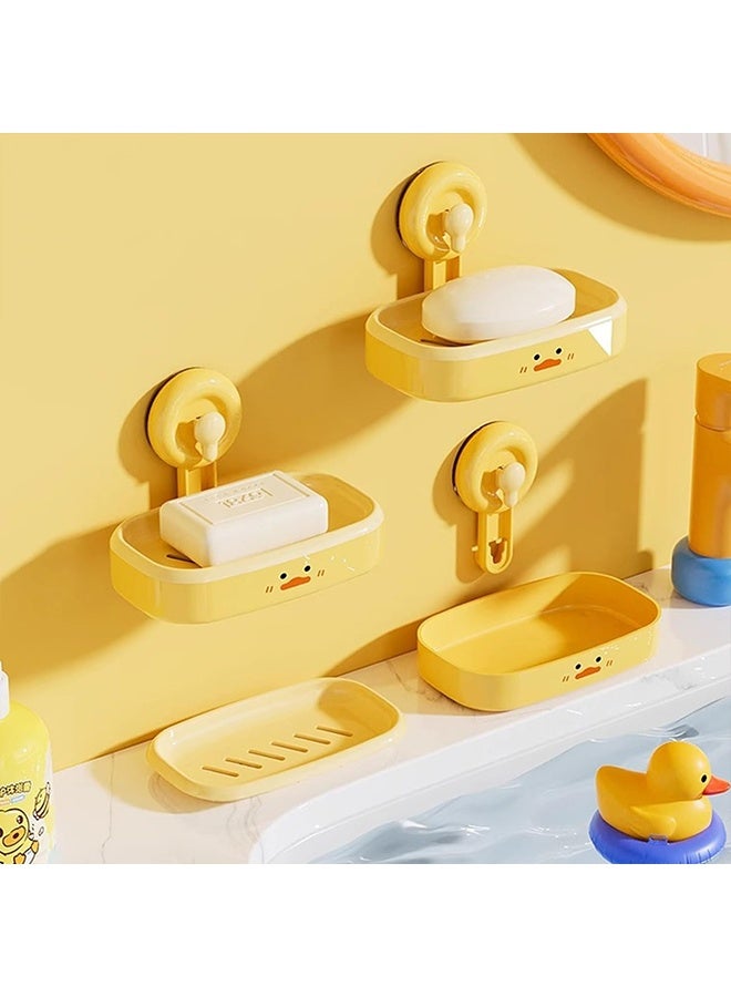 Suction Cup Soap Dish Punch-Free Bathroom Soap Dish Wall-Mounted Countertop Dual-Purpose Quick Drain Design - Image 3