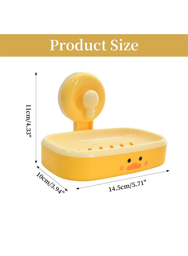 Suction Cup Soap Dish Punch-Free Bathroom Soap Dish Wall-Mounted Countertop Dual-Purpose Quick Drain Design - Image 2