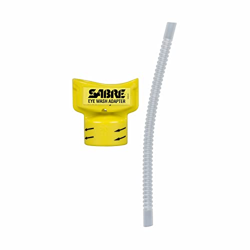 SABRE Eye Wash Adapter - Turns Water Bottle into Eye Wash Device - Flushes Contaminants from the Eye , Yellow, 2.4 oz - Image 1