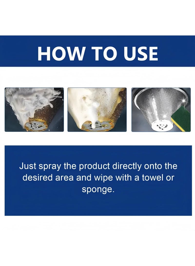 SYOSI Heavy Duty Kitchen Degreaser & Cleaning Spray, Bubble Cleaner Foam Spray, All-Purpose Degreaser for Kitchen, Cooker, Stains Remover, Easy to Use for Tough Grease, Oil, and Dirt(120ml) - Image 5