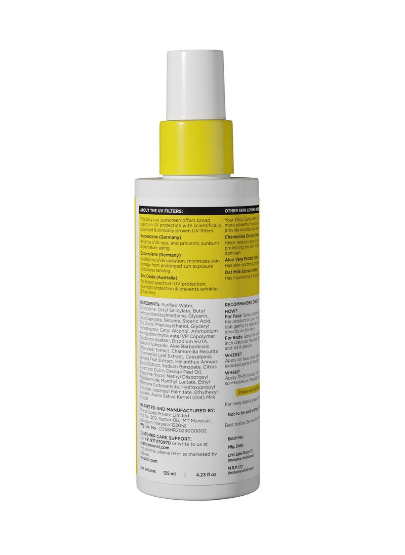 SunScoop - SunScoop Fluid Body Sunscreen Spray Spf 60, No White Cast, Protects From Uva & Uvb Rays, Hybrid, For Dry, Normal And Oily Skin Types 125 Ml (Pack Of 1) Neutral - Image 1