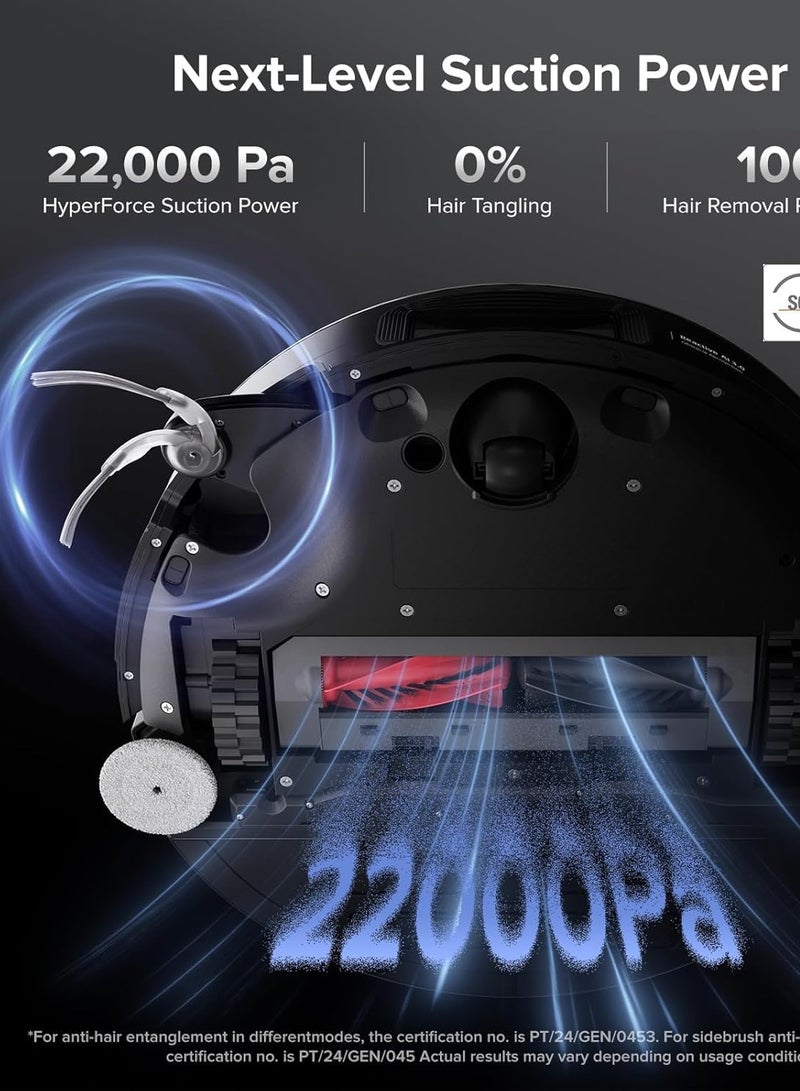 Roborock S9 MaxV Ultra with 22,000Pa Suction Power, Self-Washing Hot Mop, VibraRise 4.0, Reactive AI 3.0 Navigation, Smart Voice Control Black (S8 MaxV Ultra Upgraded Version) - Image 2