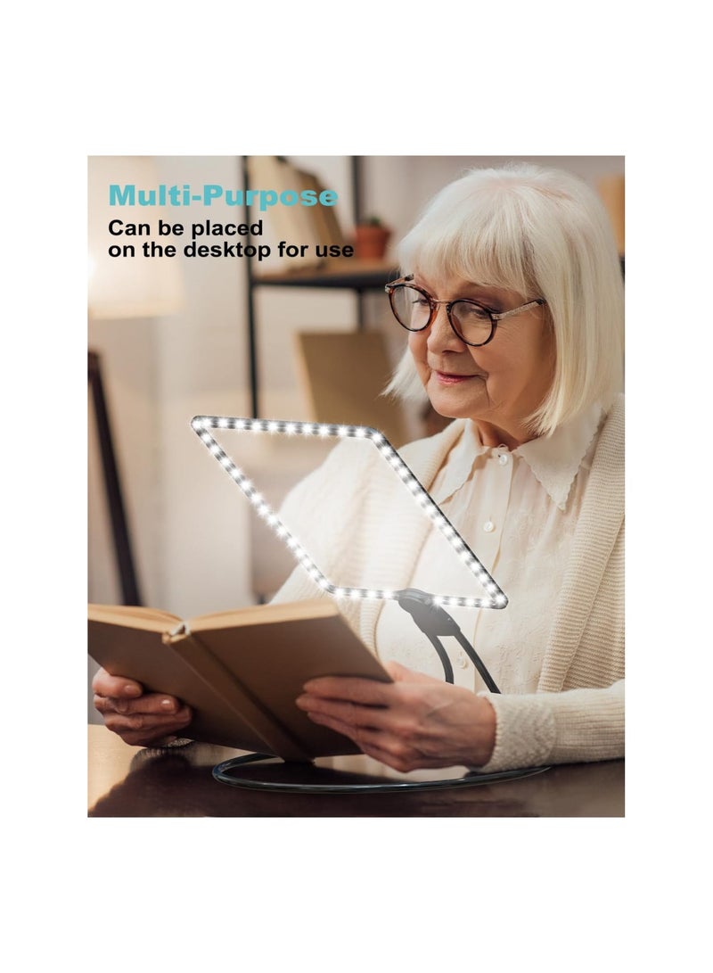 Zikra 5X Hands Free Magnifying Glass with Light, Neck Wear Magnifier for Close Work, Full Book Page Magnifier Flexible Gooseneck Magnifier for Reading Books Seniors, Repair, Sewing, Low Vision Elderly - Image 2