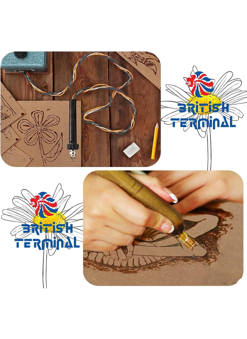 British Terminal British Terminal 2mm MDF Boards for Art Crafts Wood MDF Sheets for Craft Work Painting Resin Art Fluid Art Decoupage Mandala Art PyrographyLippandiy Cutouts l Material for Artistsstudents 4 X 12 INCH 5 PCS  - Image 3