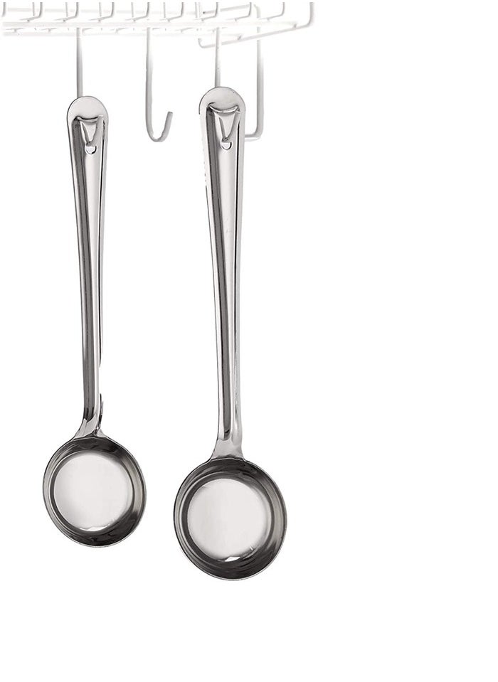 BLACKSTONE - Stainless Steel Serving Ladle, Deep Ladle Spoon for Serving Curry, Curd, Lassi 19cm - Image 1