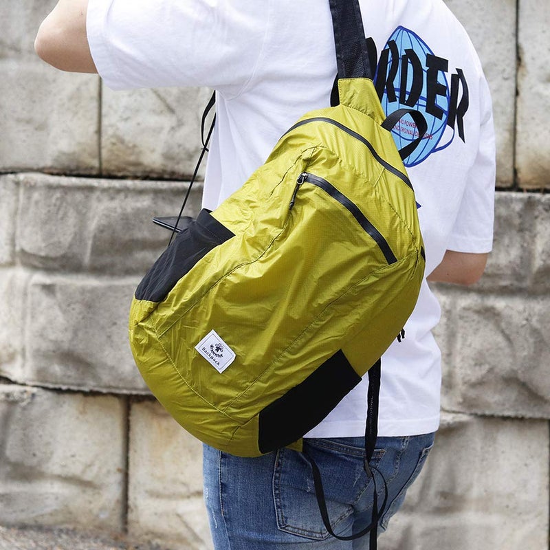 4Monster Hiking Daypack,Water Resistant Lightweight Packable Backpack For Travel Camping Outdoor (Yellow Green, 16L) - Image 4