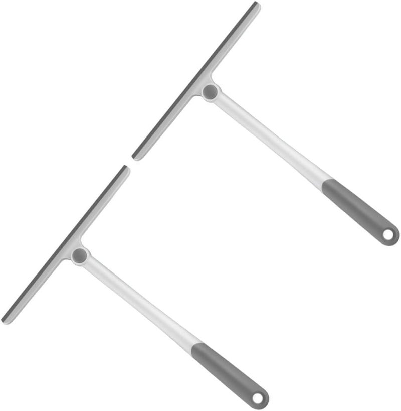 LABRIMP 2pcs Rotating Window Squeegee Glass Cleaning Tool Multi-Function Water Removal Wiper for Home Bathroom Shower Tile Walls - Image 1