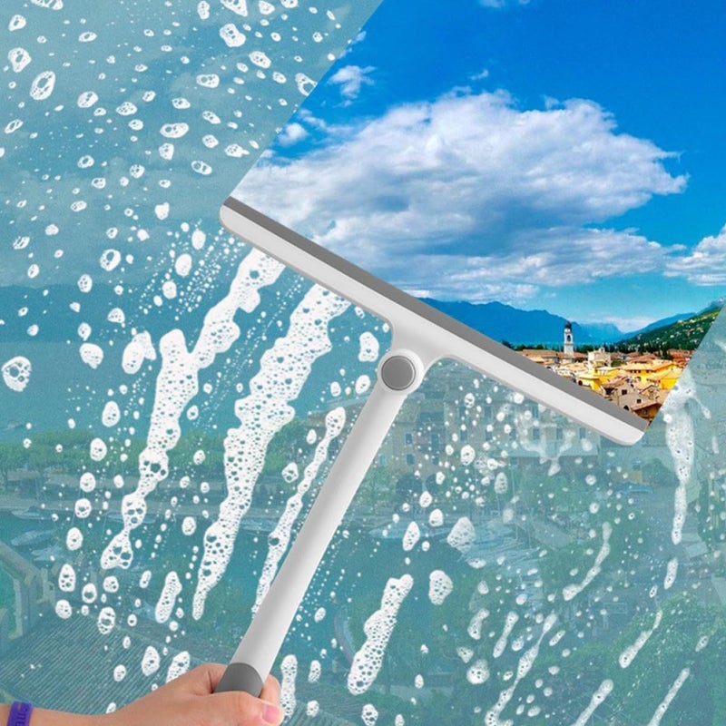 LABRIMP 2pcs Rotating Window Squeegee Glass Cleaning Tool Multi-Function Water Removal Wiper for Home Bathroom Shower Tile Walls - Image 4