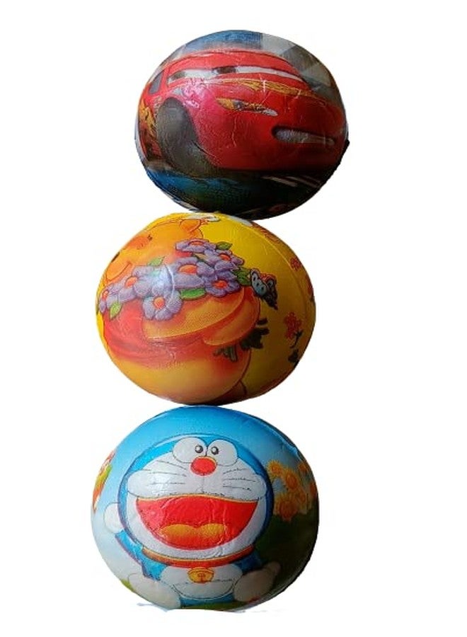 Parakh Children Cartoon Printed Multicoloured Soft Form Sponge Ball for Kids (Pack of 2) - Image 2