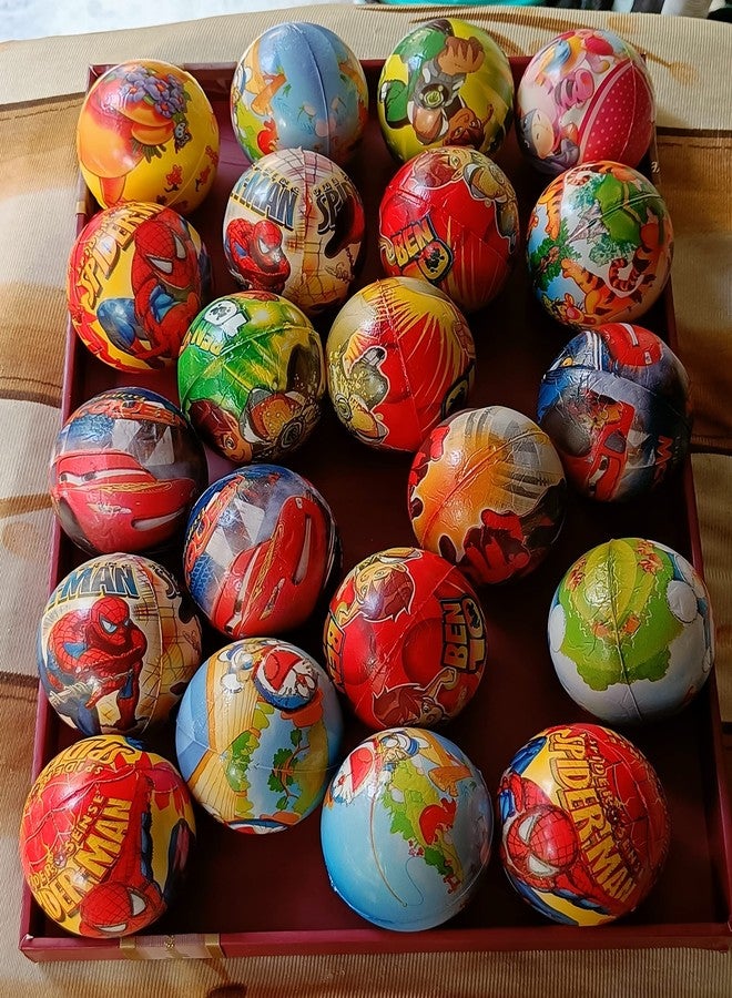 Parakh Children Cartoon Printed Multicoloured Soft Form Sponge Ball for Kids (Pack of 2) - Image 3
