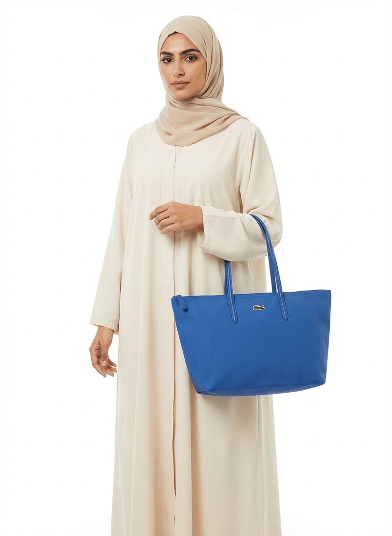 Lacoste bag Women's L12.12 Concept Fashion Versatile Large Capacity Large Size Zipper Camera Bag Handheld Shoulder Bag Tote Bag Large 45cm * 30cm * 12cm Blue - Image 2