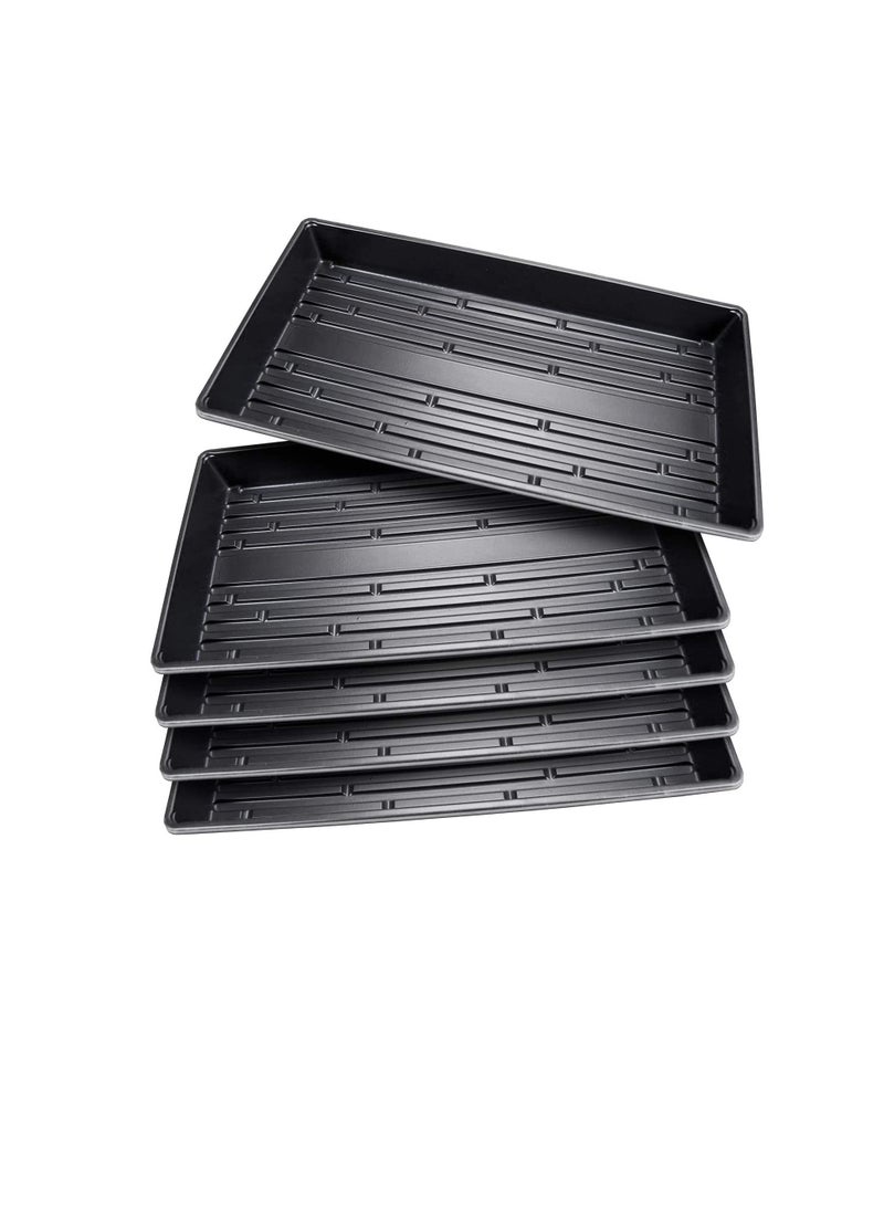 Generic Pratico Outdoors Seed Starter and Plant Propagation Tray, No Drain Holes, 10 x 20 inch, 5 Pack  - Image 1