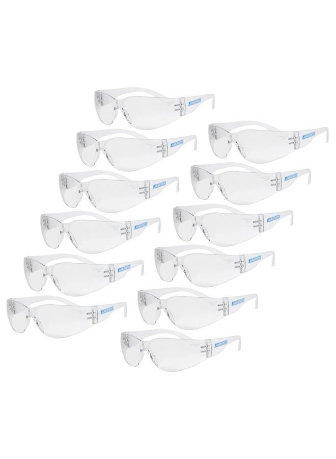 JORESTECH Eyewear Protective Safety Glasses, Polycarbonate Impact Resistant Lens Pack of 12 (Clear) - Image 1