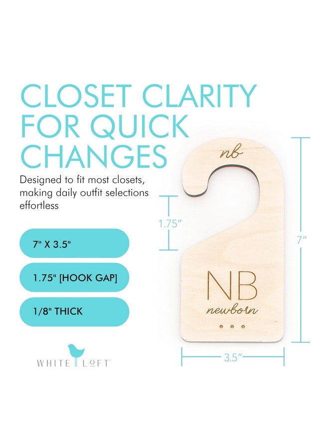 White Loft Baby Clothes Dividers for Closet - Wood Size Dividers for Newborn to 24 Months, Nursery Organizer, Large 1in Letter Size (Set of 7) - Image 4