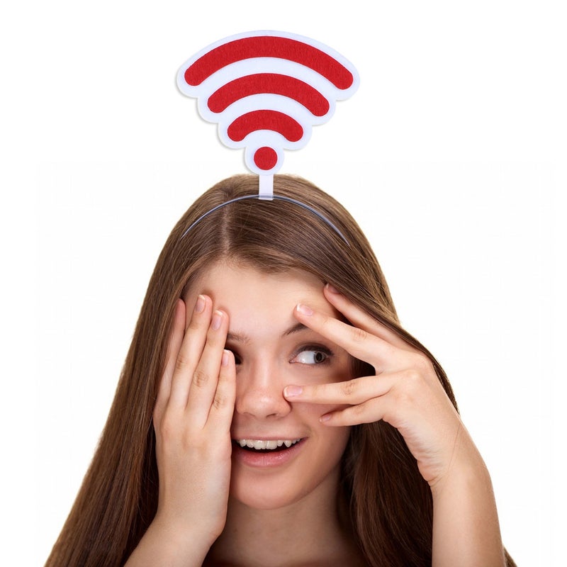 WIFI Shaped Headband Party Funny Hair Hair Hair Clasp Hair Band Hair Accessories Dress Accessories for Women and Men - Image 2