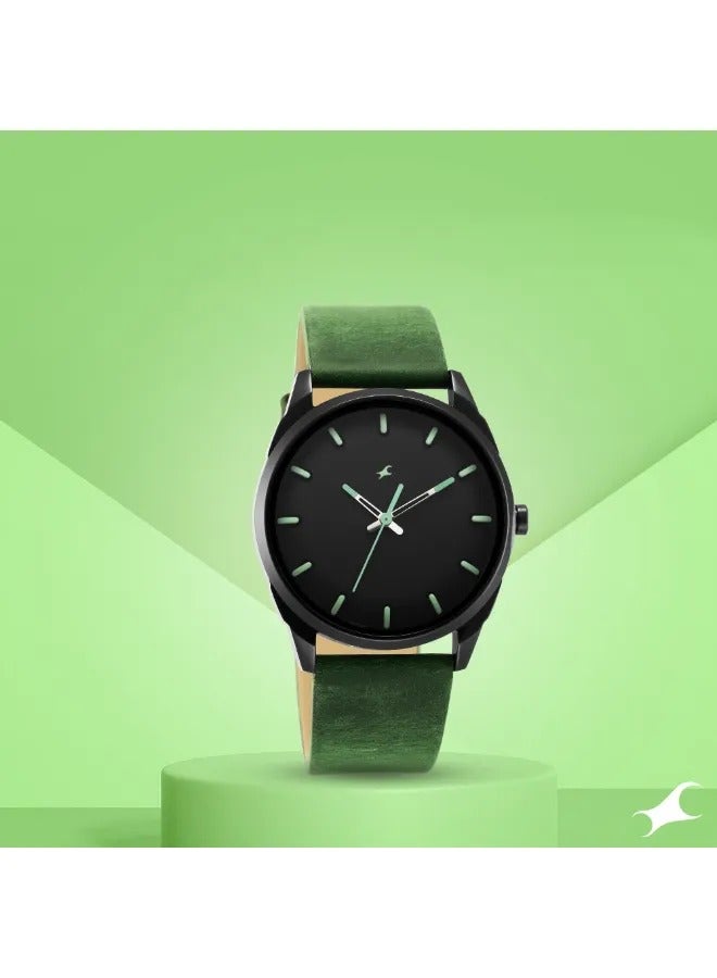 fastrack ساعة يد جلدية للرجال شكل دائري تناظري - 3273NL01 - 47.7 مم - Image 1