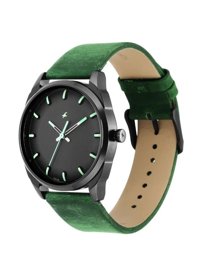 fastrack ساعة يد جلدية للرجال شكل دائري تناظري - 3273NL01 - 47.7 مم - Image 4