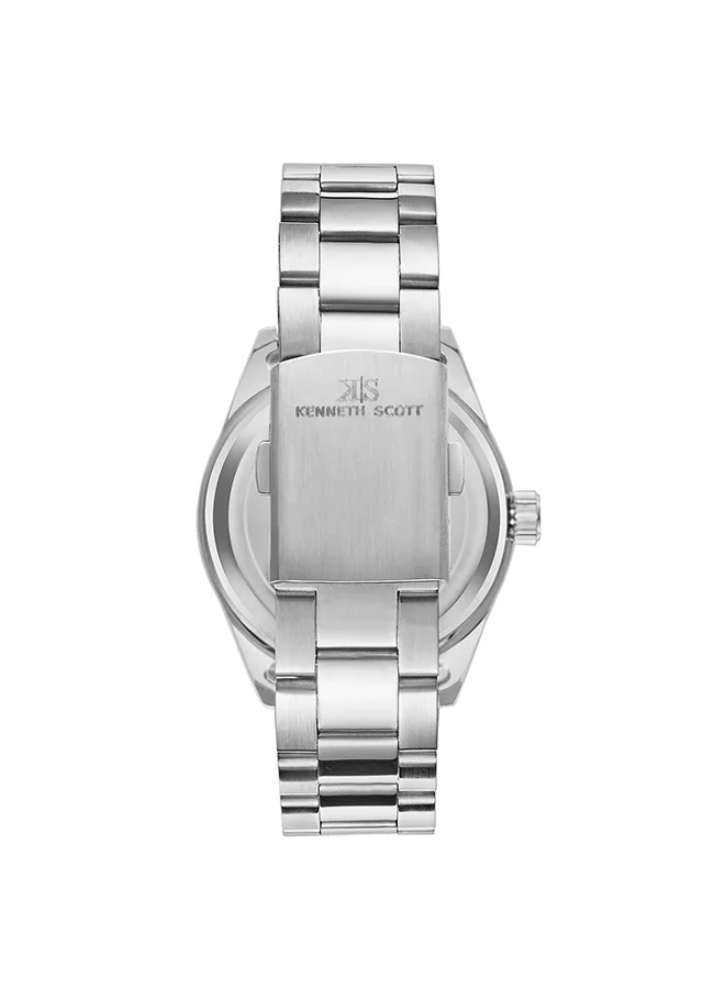 KENNETH SCOTT Men's Stainless Steel Analog Watch K23024-SBSS - 44 mm