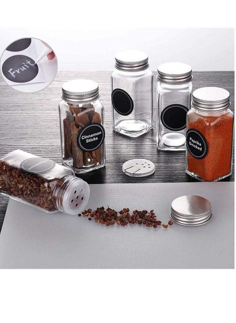 MIXDE - 24-Piece 120ml Empty Glass Spice Jar Set with Accessories - Image 1