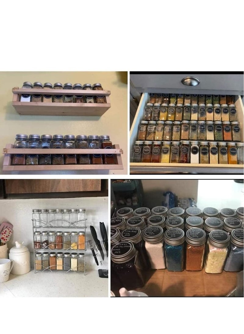MIXDE - 24-Piece 120ml Empty Glass Spice Jar Set with Accessories - Image 1