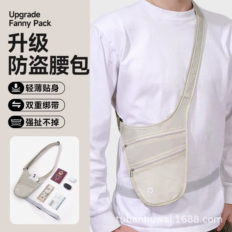 Travel Waist Bag with Anti-Theft Design, Lightweight and Slim for Passport & Phone - Image 2