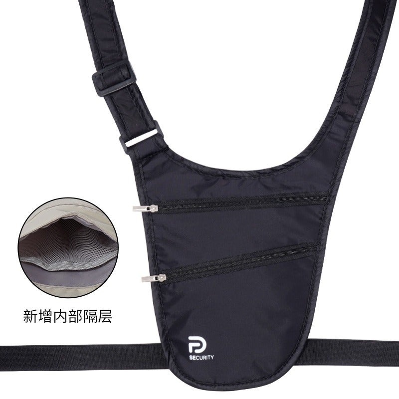 Travel Waist Bag with Anti-Theft Design, Lightweight and Slim for Passport & Phone - Image 1