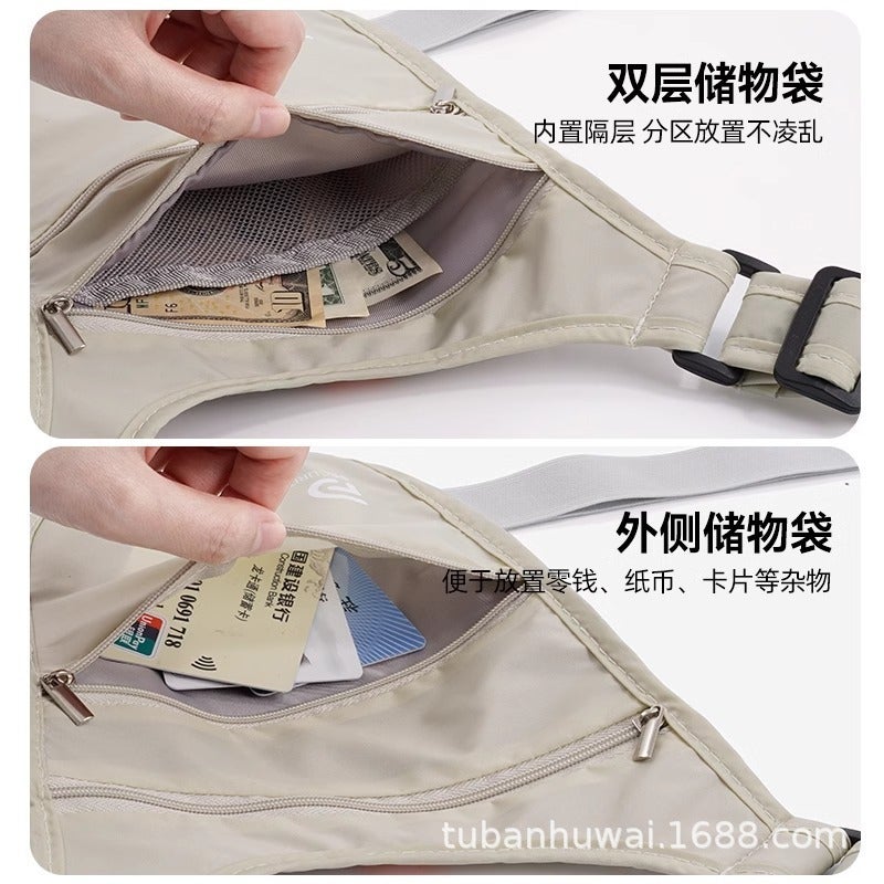 Travel Waist Bag with Anti-Theft Design, Lightweight and Slim for Passport & Phone - Image 3