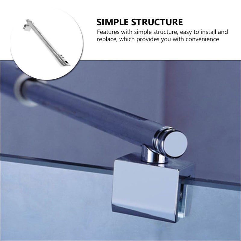 Frameless Shower Glass Panel Support Bracket Bar Stainless Steel Fixing Hardware - Image 3