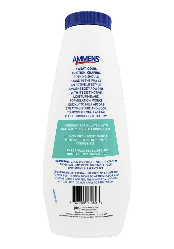 AMMENS Medicated Shower Fresh Body Powder - Talc Free, 11oz - Image 2