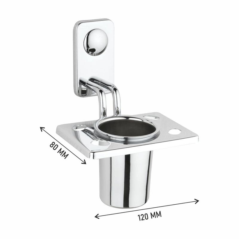 Ferio Stainless Steel Tooth Brush Holder Stand Bathroom Accessories Wall Mounted Chrome Finish (Pack of 1) - Image 4