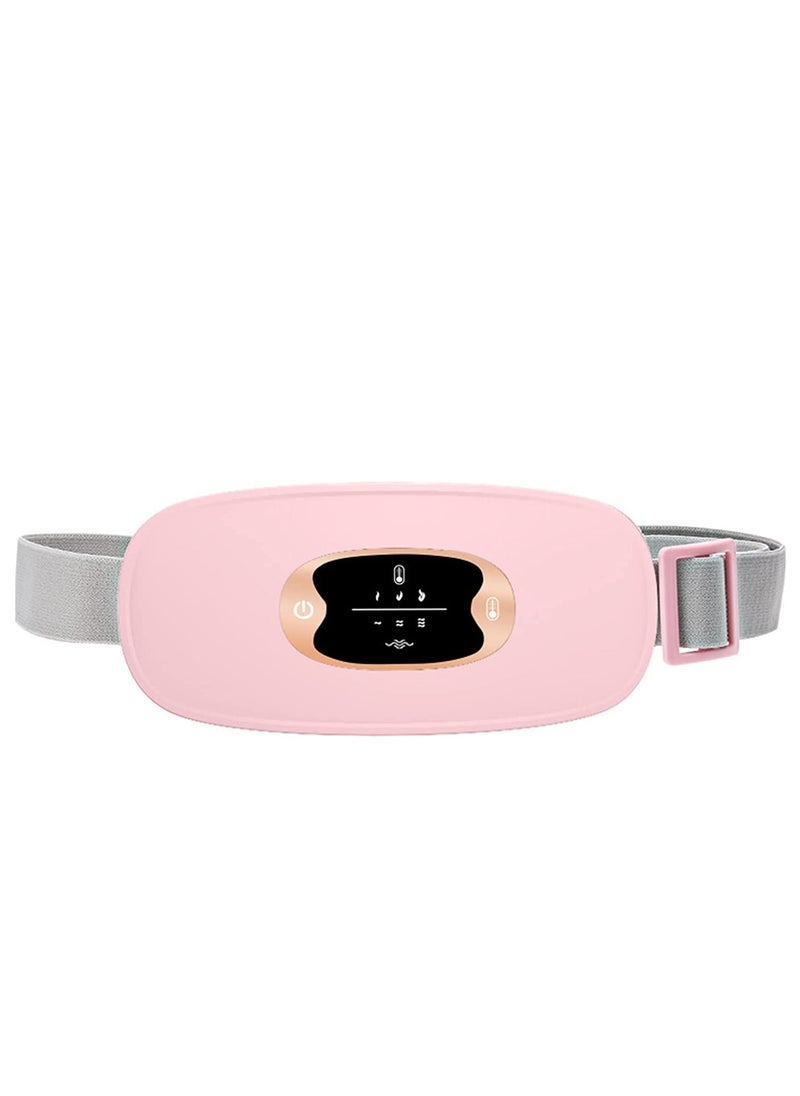 Captaintech Menstrual Heating Pad Portable USB Electric Belly Wrap Warming Belt with 3 Heat Levels and 3 Massage Modes Fast Heating Wrap Belt for Women Girl  - Image 1