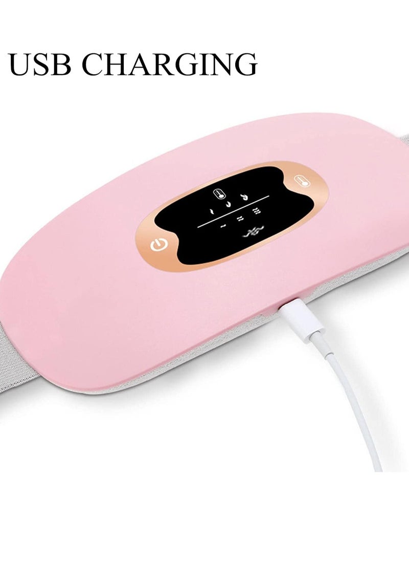 Captaintech Menstrual Heating Pad Portable USB Electric Belly Wrap Warming Belt with 3 Heat Levels and 3 Massage Modes Fast Heating Wrap Belt for Women Girl  - Image 2