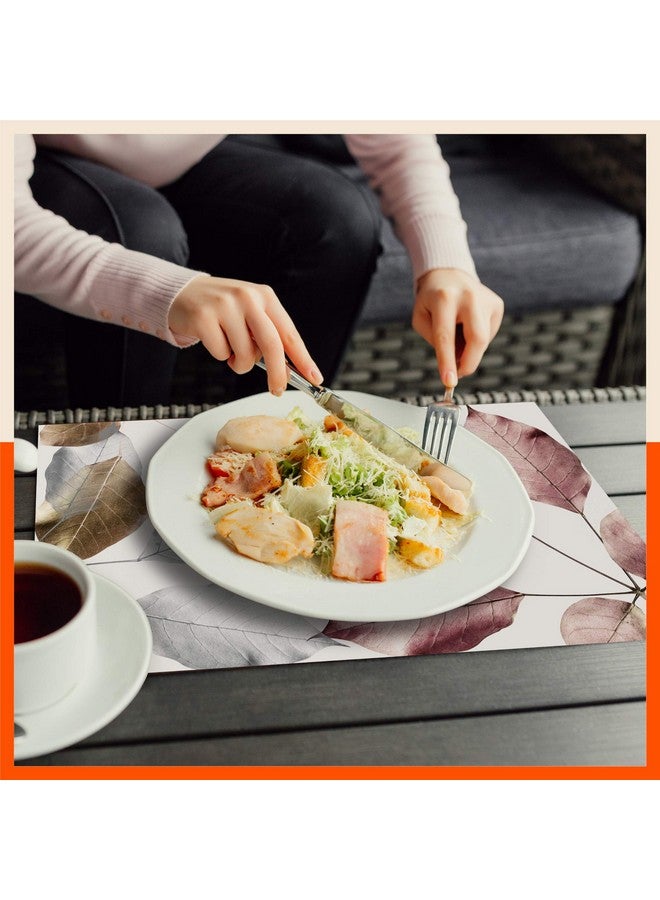 Bathla Table Mats - Set of 6-45cm x 30cm PVC Table Placemats & Coasters for Home Dining Table | Multipurpose, Heat-Resistant, Waterproof & Washable | Matworks (Lamina) - Image 3