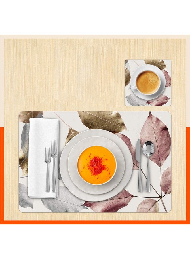 Bathla Table Mats - Set of 6-45cm x 30cm PVC Table Placemats & Coasters for Home Dining Table | Multipurpose, Heat-Resistant, Waterproof & Washable | Matworks (Lamina) - Image 2