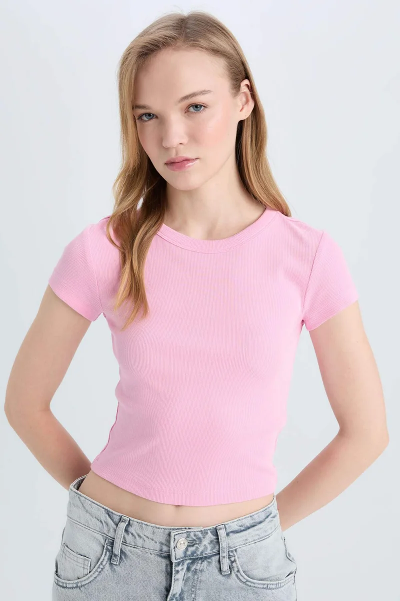 DeFacto Slim Fit Camisole Short Sleeve T-Shirt