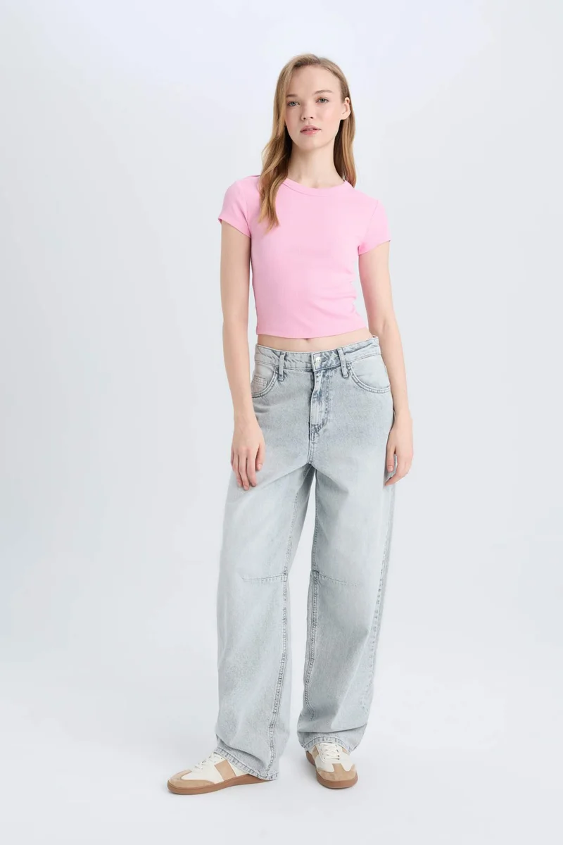 DeFacto Slim Fit Camisole Short Sleeve T-Shirt