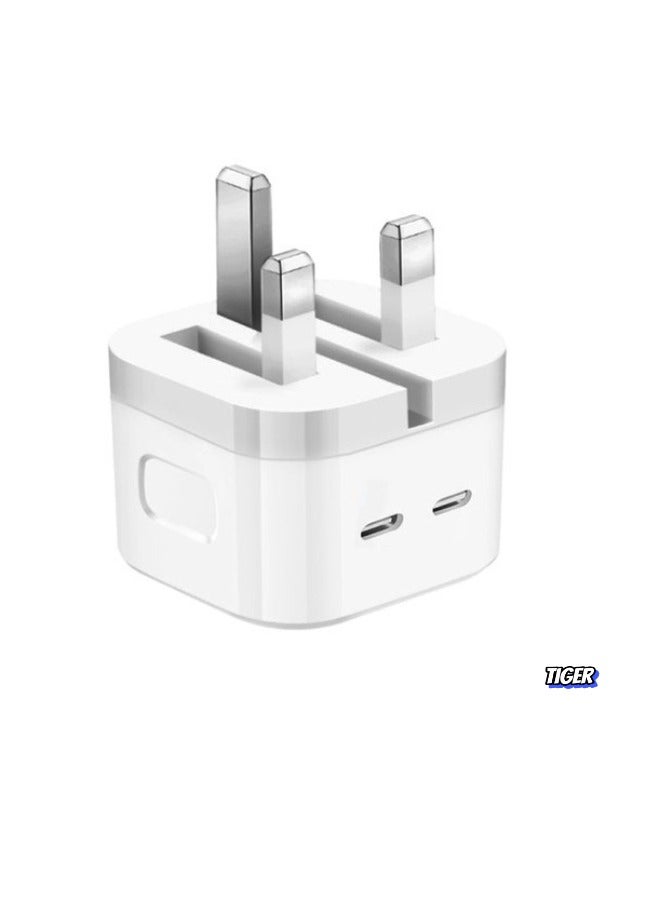 TIGER 50W Dual USB-C Fast Charger – High-Power Power Adapter for Rapid Charging, Compatible with Smartphones, Laptops, Tablets, and More, Compact & Portable Design - Image 2