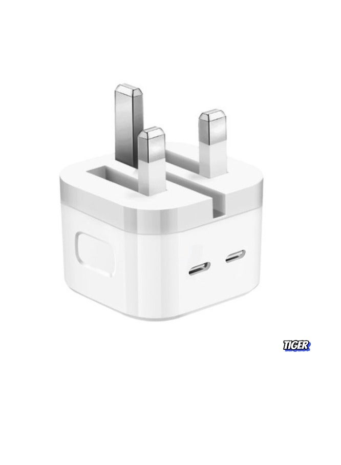 TIGER 50W Dual USB-C Fast Charger – High-Power Power Adapter for Rapid Charging, Compatible with Smartphones, Laptops, Tablets, and More, Compact & Portable Design - Image 3