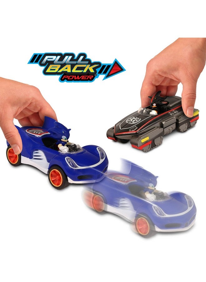 Nkok Sonic Transformed Allstars Racing Pull Back Action: Shadow And Sonic Hedgehog Two Vehicles Video Game Legends No Batteries Required Pull Back Release And Watch It Go  - Image 3