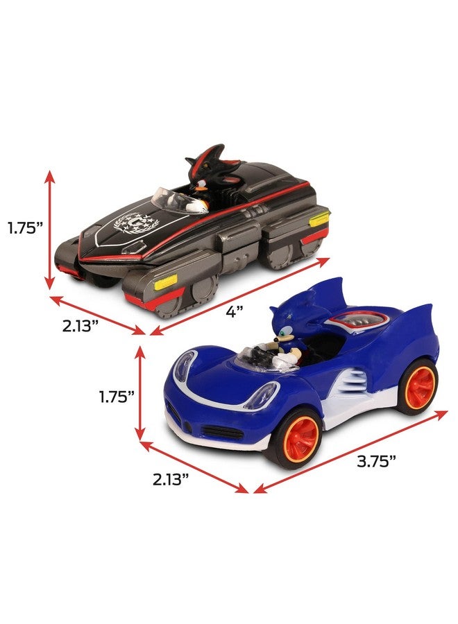 Nkok Sonic Transformed Allstars Racing Pull Back Action: Shadow And Sonic Hedgehog Two Vehicles Video Game Legends No Batteries Required Pull Back Release And Watch It Go  - Image 4