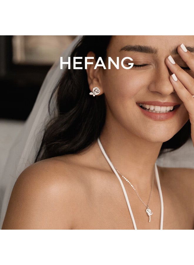 Hefang Elegant Rose Stud Earrings, Versatile Earrings For Women, High-end Birthday And New Year Gift For Girlfriend - Image 1