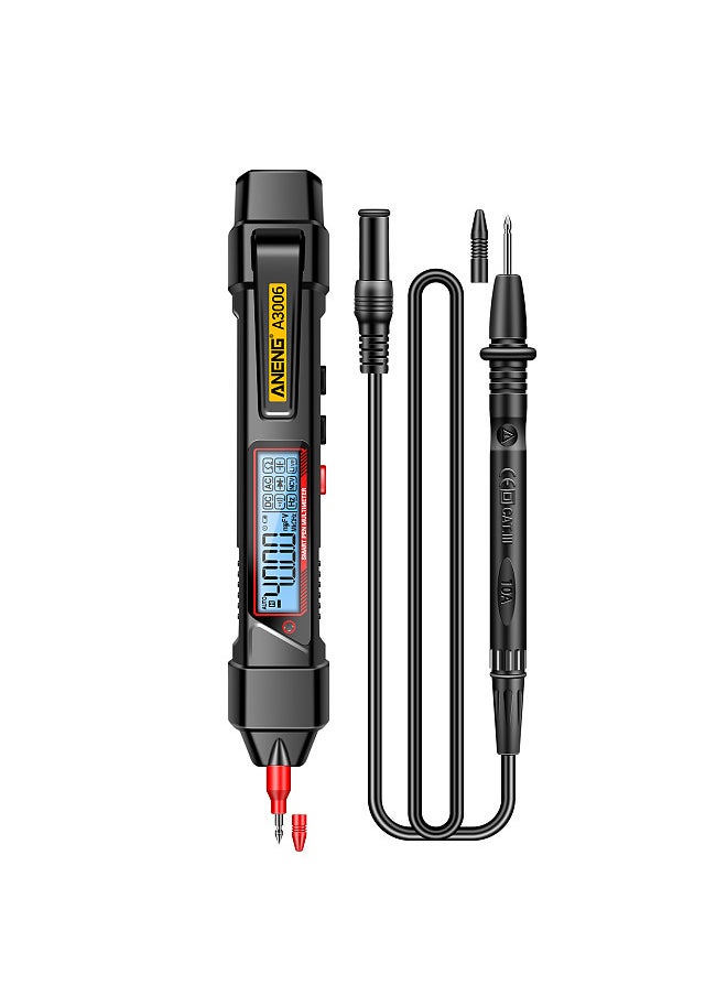 A3006 Pen Type Digital Multimeter 4000 Count AC/DC Voltage Tester Zero Fire Line Detector Resistance Capacitance and Diode Testing Electric Tools