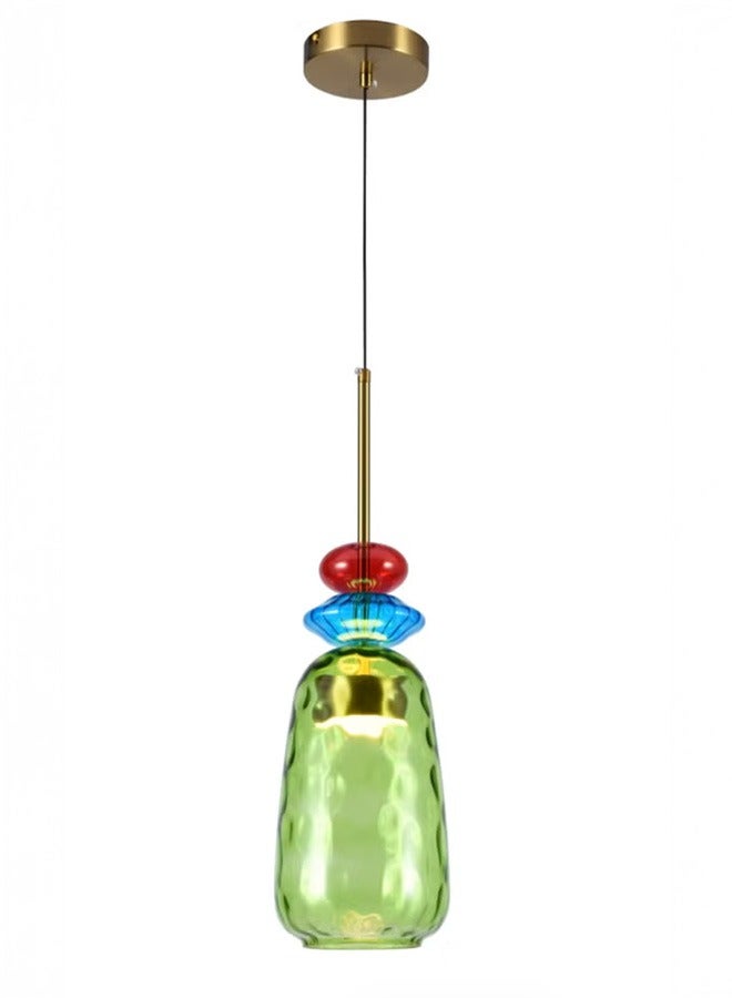 SPOLUX Modern Lighting, pendent, Light, Modern Glass light pendent, Multi Color, 28x106 cm, Suitable for bedroom, kitchen, coffee shop. - Image 1