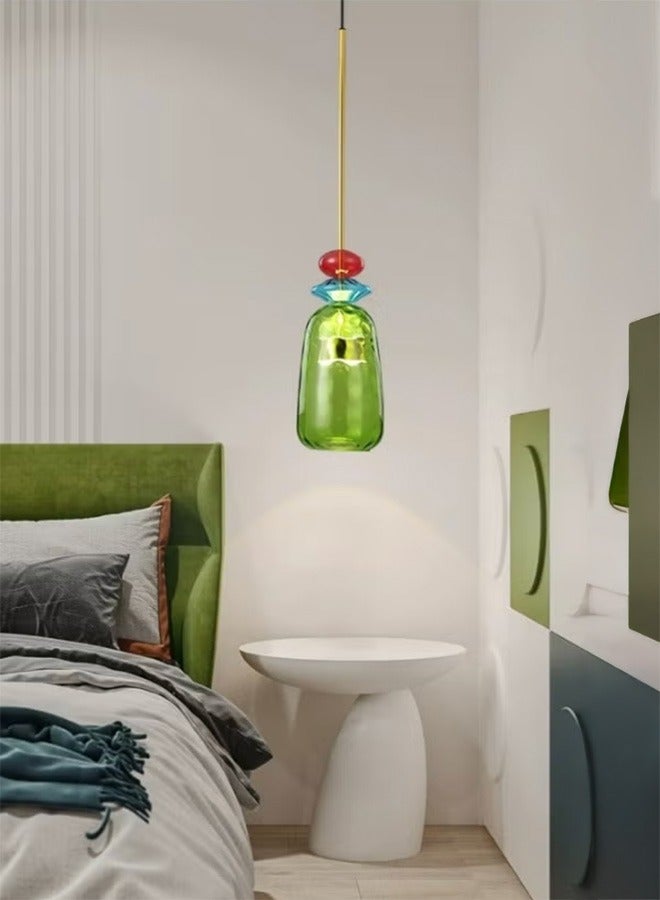 SPOLUX Modern Lighting, pendent, Light, Modern Glass light pendent, Multi Color, 28x106 cm, Suitable for bedroom, kitchen, coffee shop. - Image 2