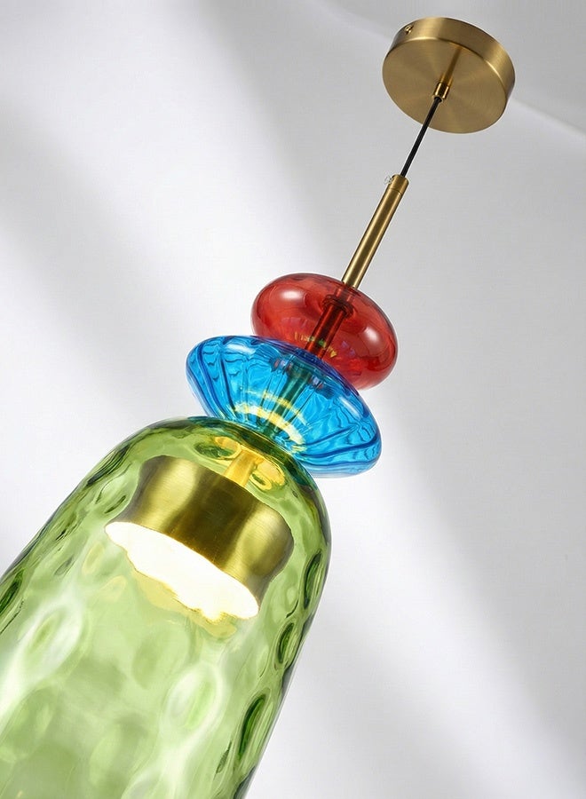 SPOLUX Modern Lighting, pendent, Light, Modern Glass light pendent, Multi Color, 28x106 cm, Suitable for bedroom, kitchen, coffee shop. - Image 3