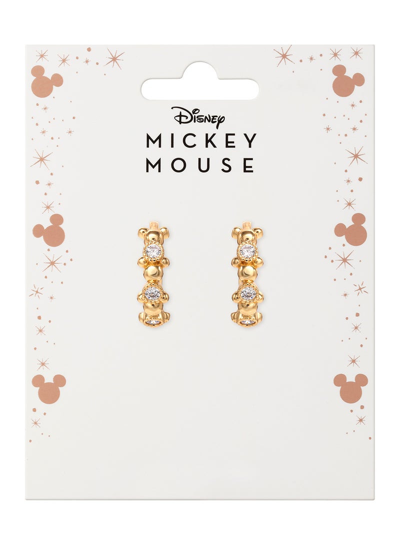 Disney Minnie Mouse Gold Plate Huggie Stone Set Earrings EF00760YZWL.PS - Image 3