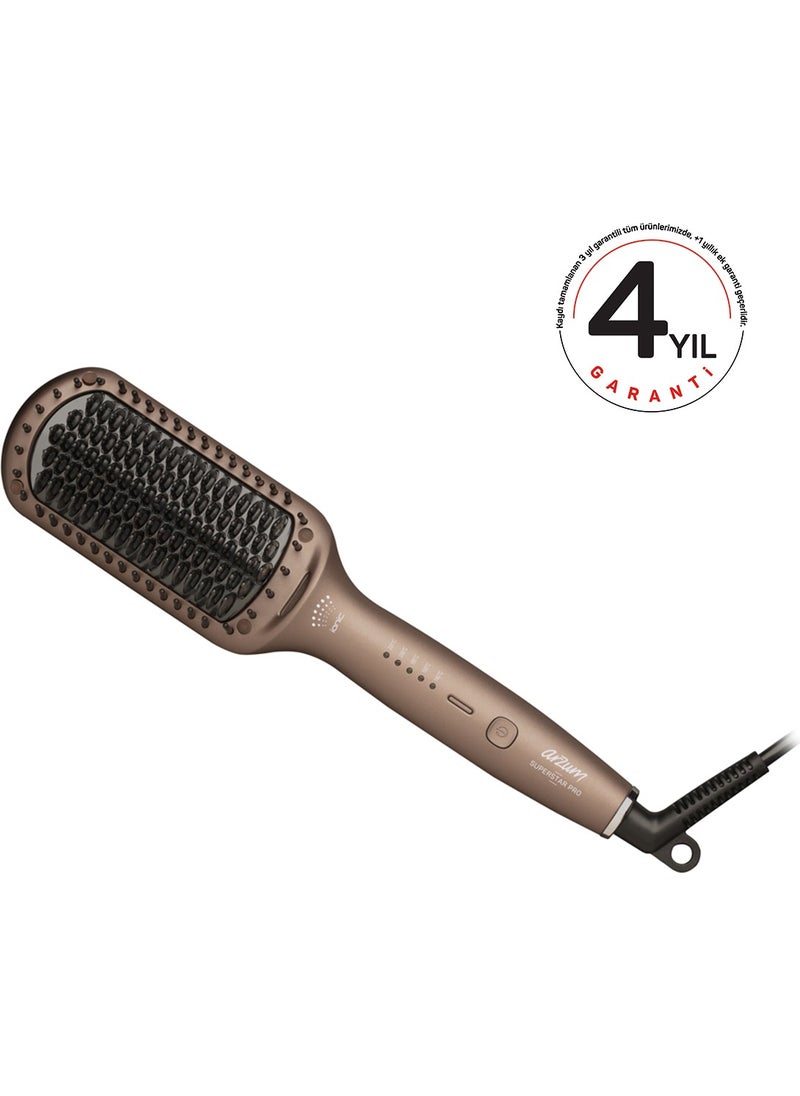 Arzum AR5082-T Superstar Pro Hair Straightening Brush - Earth  - Image 2